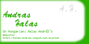 andras halas business card